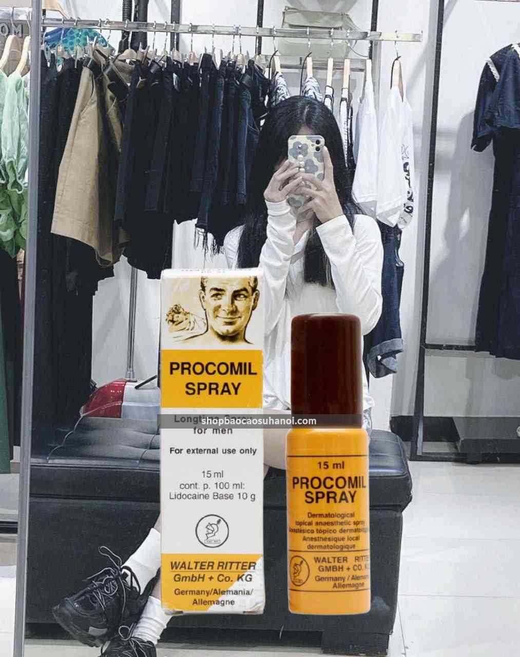 Thuốc xịt kéo dài quan hệ Procomil Hải Phòng