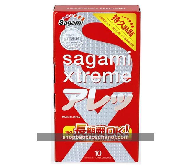 bao cao su sagami xtreme feel long hop 10 chiec